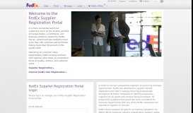 
							         *FedEx Supplier Registration Portal (FSRP)								  
							    