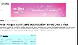 
							         Feds 'Pinged' Sprint GPS Data 8 Million Times Over a Year | WIRED								  
							    