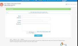 
							         Feedback - MP HED Portal - Higher Education Portal of Government of ...								  
							    