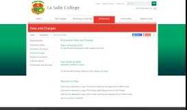
							         Fees and Charges - La Salle College								  
							    