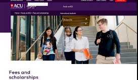 
							         Fees and scholarships - study at ACU								  
							    