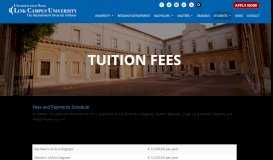 
							         Fees and Schoolarships - Link Campus University of Rome								  
							    