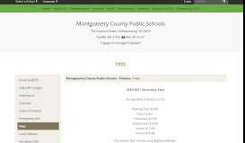 
							         Fees - Montgomery County Public Schools								  
							    