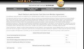 
							         Fees, Rates, Costs Disclosure - Welcome to Merit Platinum!								  
							    