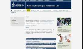 
							         Fees | Student Housing & Residence Life - UTSC - University of Toronto								  
							    