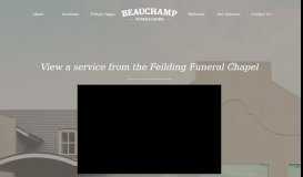 
							         Feilding Funeral Chapel Webcast | Beauchamp Funeral Home								  
							    
