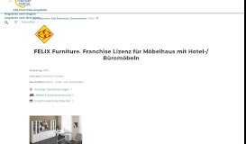 
							         FELIX Furniture. Franchise Lizenz für Möbelhaus mit Hotel ...								  
							    