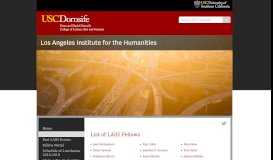 
							         Fellow Portal > Los Angeles Institute for the Humanities > USC Dana ...								  
							    