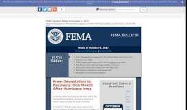 
							         FEMA Bulletin Week of October 9, 2017 - GovDelivery								  
							    