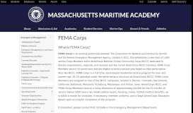 
							         FEMA Corps | Massachusetts Maritime Academy								  
							    