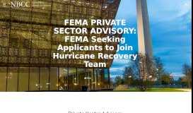 
							         FEMA PRIVATE SECTOR ADVISORY: FEMA Seeking Applicants to ...								  
							    