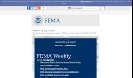 
							         FEMA Weekly: Aug. 10, 2017 - GovDelivery								  
							    