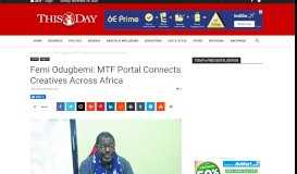 
							         Femi Odugbemi: MTF Portal Connects Creatives Across Africa ...								  
							    