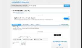 
							         femis.gov.fj at WI. FEMIS LIVE version - Website Informer								  
							    