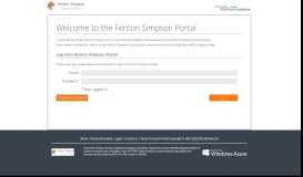 
							         Fenton Simpson Portal : Please sign in								  
							    