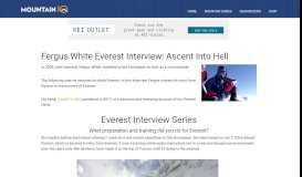 
							         Fergus White Everest Interview: Ascent Into Hell | Mountain IQ								  
							    