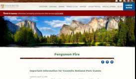 
							         Ferguson Fire Updates - Yosemite National Park - TravelYosemite.com								  
							    