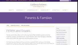 
							         FERPA and Grades | Cal Lutheran Parents & Families								  
							    