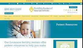 
							         Fertility Patient Resources - Baton Rouge ... - Fertility Answers								  
							    