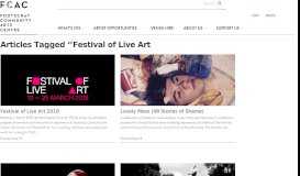 
							         Festival of Live Art Archives - Footscray Community Arts Centre								  
							    