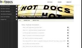 
							         FESTIVAL VOLUNTEERS - Hot Docs								  
							    