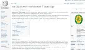 
							         FEU Institute of Technology - Wikipedia								  
							    