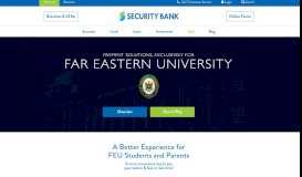 
							         FEU Payment | Security Bank Philippines								  
							    