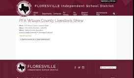 
							         FFA Wilson County Livestock Show | Floresville Independent School ...								  
							    