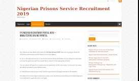 
							         FFS Nigeria Recruitment Portal here - www.fedfire.gov.ng/rportal								  
							    