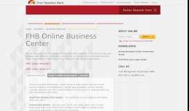 
							         FHB Online Business Center - First Hawaiian Bank								  
							    