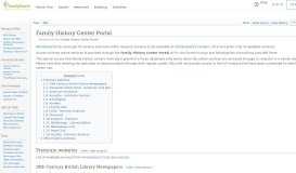 
							         FHC Portal Genealogy - FamilySearch Wiki								  
							    