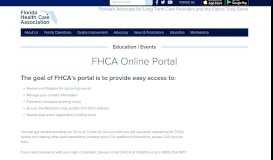 
							         FHCA Portal | Florida Health Care Association								  
							    