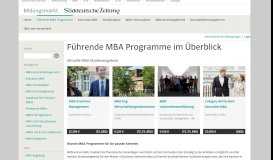 
							         Führende MBA Programme - SZ Bildungsmarkt								  
							    