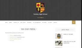 
							         FHS STAFF PORTAL | Formby High School								  
							    