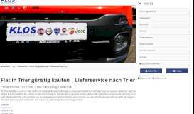 
							         Fiat in Trier günstig kaufen | Lieferservice nach Trier - Klos Automobile								  
							    