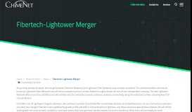 
							         Fibertech-Lightower Merger | Lightower Fiber Networks IT Solutions								  
							    