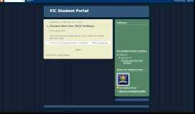 
							         FIC Student Portal								  
							    