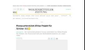 
							         Ficosa unterstützt Afrika-Projekt für Schüler - Wolfenbüttel ...								  
							    
