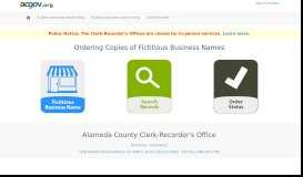 
							         Fictitious Business Names Portal - ACGOV.org								  
							    