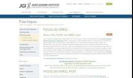 
							         FICUS JGI-EMSL - DOE Joint Genome Institute								  
							    