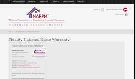 
							         Fidelity National Home Warranty - Northern Nevada Chapter								  
							    