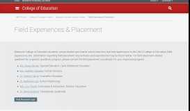 
							         Field Experiences & Placement | College of Education | University of ...								  
							    