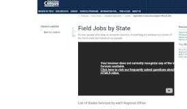 
							         Field Jobs by State - Census Bureau								  
							    