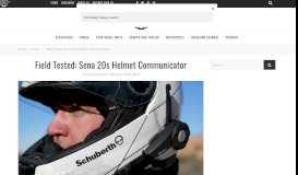 
							         Field Tested: Sena 20s Helmet Communicator – Expedition Portal								  
							    