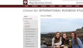
							         Field Trips | Center for International Business Studies								  
							    