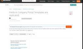 
							         Fields in Company Portal Templates are replicated. - Spiceworks ...								  
							    