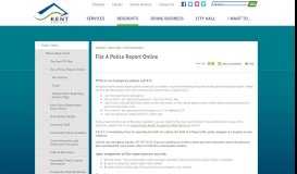 
							         File a Police Report Online | City of Kent								  
							    