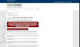 
							         File A Weekly Claim - Wisconsin Unemployment Insurance								  
							    