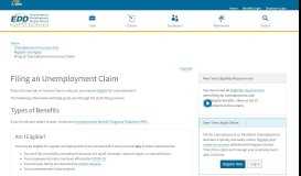 
							         File an Unemployment Insurance Claim - EDD - CA.gov								  
							    
