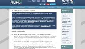 
							         File and Pay Business Taxes Online - MyTax Missouri - MO.gov								  
							    